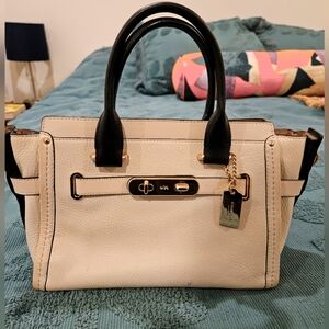 COACH Purse with Strap - White